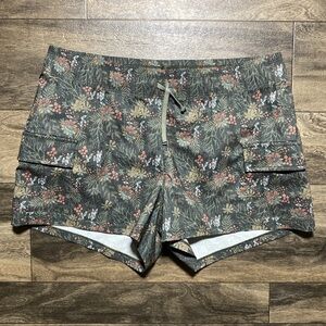 Kuhl Kruiser Getaway Shorts Women's Small Carbon Woodland Botanical Fishing Hemp